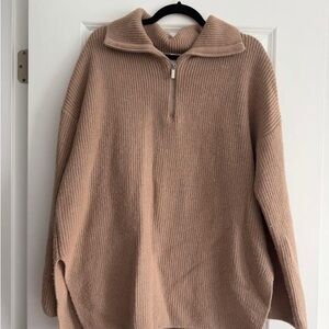 H&M Tan Cowl Neck Sweater